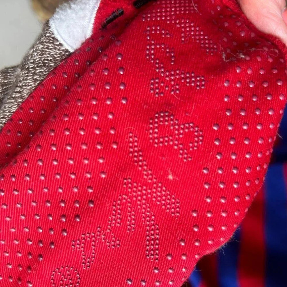 Nick and Nora Striped Sock Monkey Footed Footies 1 Piece Pajamas Size Medium - Picture 5 of 8